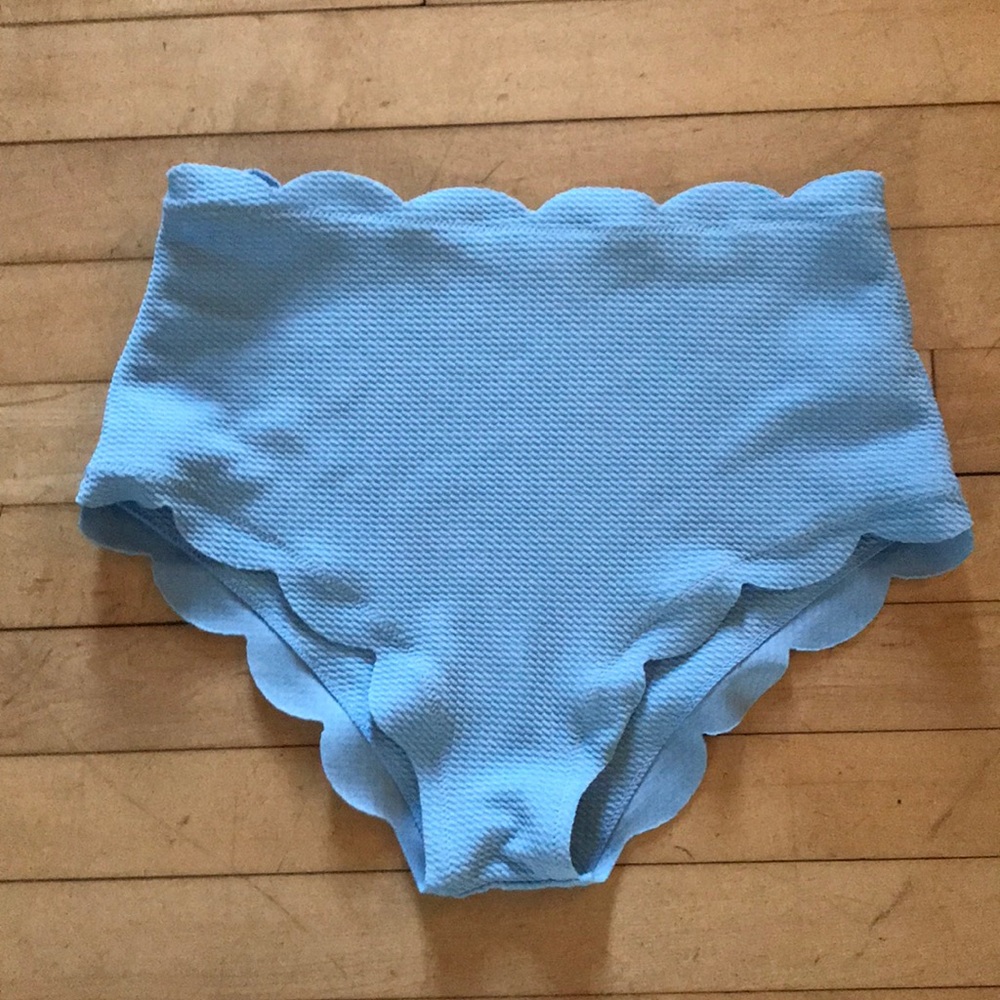 Scalloped Edge High Waisted Swimsuit